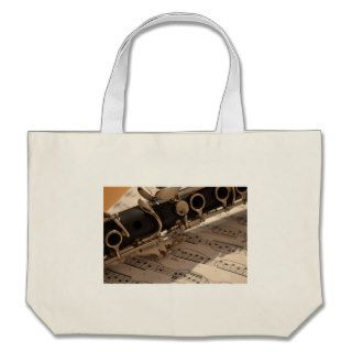 Clarinet and Music Sheets Canvas Bags