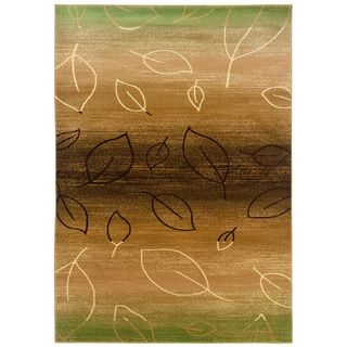 Light Brown/Light Moss Abstract Accent Rug (2'2 x 3'3) Accent Rugs