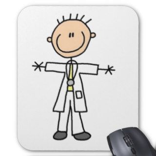 Doctor Stick Figure Mouse Pad