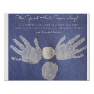 A Special Needs Snow Angel Handprint