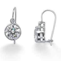 Ultimate CZ Platinum over Silver Cubic Zirconia Earrings Palm Beach Jewelry Cubic Zirconia Earrings