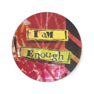 "I Am Enough" Inspirational Mantra Stickers