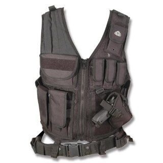 Colt Knives 393 Tactical Gear Vest with Black Nylon Mesh Construction & Detachable Holster  Sports & Outdoors