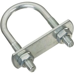 National Hardware #132 1/4 in. x 1 1/8 in. x 2 1/4 in. Zinc Plated U Bolt with Plate and Hex Nut 2190BC 132 U BOLT ZN