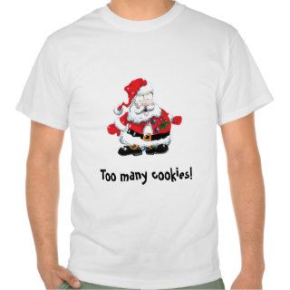 sweatshirt Santa sick cartoon  Too many cookies