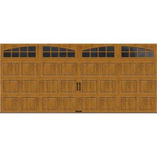 Clopay Gallery Collection 16 ft. x 7 ft. 6.5 R Value Insulated Ultra Grain Medium Garage Door with Arch Window GR1SP_MO_GRLA1