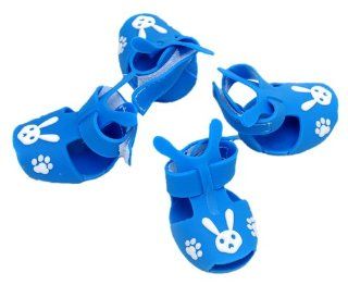 Honeystore Rabbit Pattern Rubber Dog Sandal Shoes Size 1  Pet Boots 