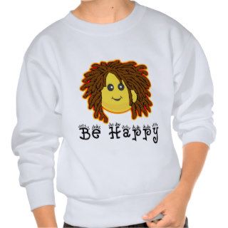 Be Happy Rasta Mon Smiley Dreadlocks Sweatshirts