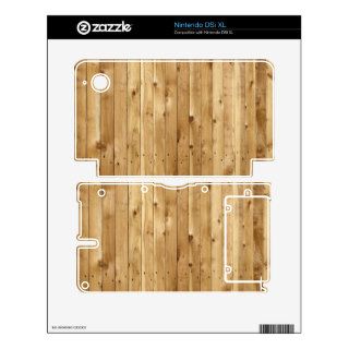 Rustic Barn Wall Made of Pine Wooden Brown Planks Skin For The DSi XL