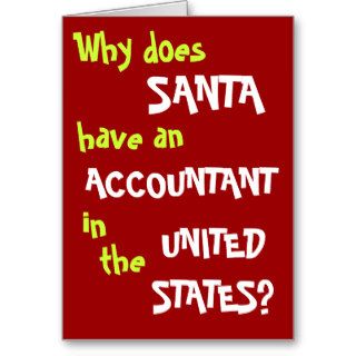 Funny Tax Accountant Christmas Joke Card USA