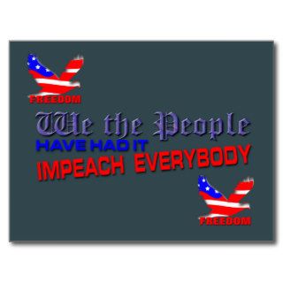 Politics Impeach everybody Postcard