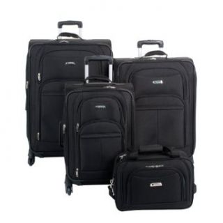Delsey Luggage Illusion Spinner 4 Piece Set, Black, One Size Clothing