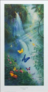 BUTTERFLIES IN THE MIST by Tom duBois Signed & Numbered Limited Edition Paper Lithograph  Lithographic Prints  