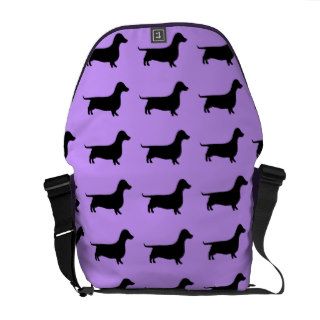 Purple Dachshund Wiener Dog Bag Messenger Bag