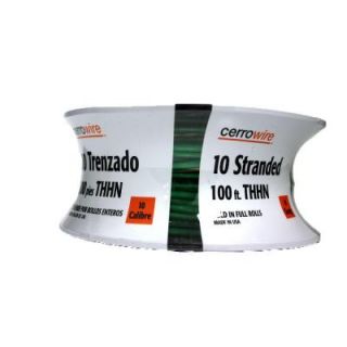 Cerrowire 100 ft. 10/1 Stranded THHN Wire   Green 112 3875C