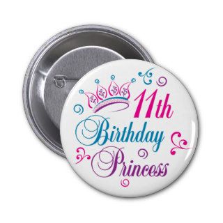 11th Birthday Princess Pin