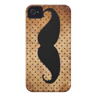 Funny Black Mustache Case Mate iPhone 4 Cases