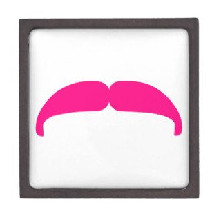 Mean Pink Mustache Premium Jewelry Box