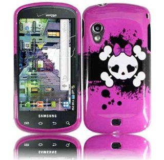 Hard Cute Pink Skull Case Cover Faceplate Protector for Samsung i405 Stratosphere with Free Gift Reliable Accessory Pen Cell Phones & Accessories
