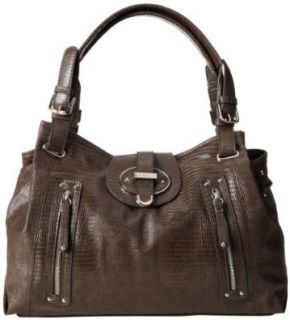 Nine West 60294827 358 Zipster Satchel Top Handle Bag, Brown, One Size Top Handle Handbags Shoes
