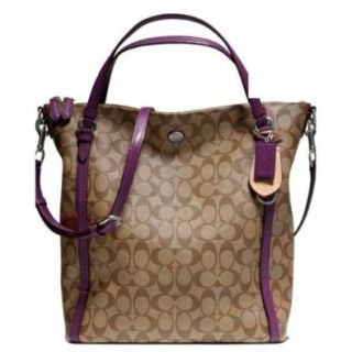NWT Coach Peyton Convertible Shoulder Handbag in Khaki/Purple F24601 SKHPM $358 Shoes