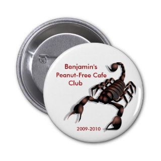 Peanut Free Cafe Club Buttons