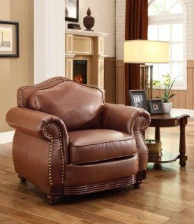 Homelegance 9616BRW 1 Sofa Chair, Dark Brown Bonded Leather   Living Room Chairs