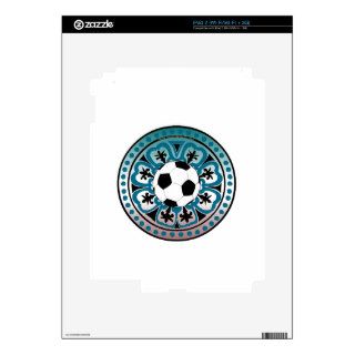 Designer Soccer (Teal) iPad 2 Decal