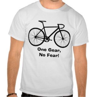 Bicycle Post Logo IIIa, One Gear,No Fear T shirts
