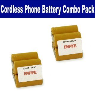 Casio 800 Cordless Phone Combo Pack includes 2 x EM CPB 408 Batteries Electronics