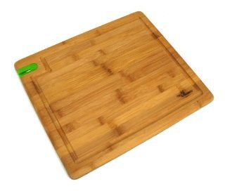 TruBamboo Bamboo Cutting Board with Built in Knife Sharpener and Juice Groove (Large) Kitchen & Dining