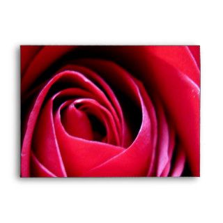 Red Rose Love Petals Envelope