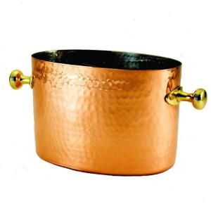 Old Dutch 7.25 in. x 10.75 in. x 7 in. Double Champagne and Wine Chiller with Aluminum Insert in Decor Copper 882