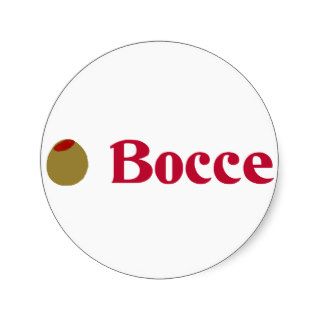Olive (I Love) Bocce Stickers