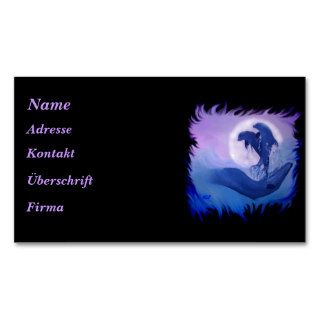 Dolphins in the moonlight business card templates
