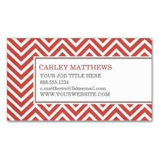 Red Chevron Business Cards   Personalize