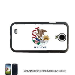 Illinois State Flag Samsung Galaxy S IV S4 GT I9500 Case Cover Skin Black Cell Phones & Accessories