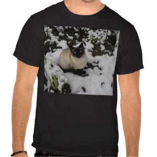 Snow Chow Chow Winter Pic of my Siamese Cat Tshirt
