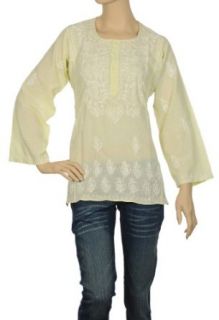 Cotton Casual Wear Kurta Top Tunic Embroidery Work Size S World Apparel Clothing