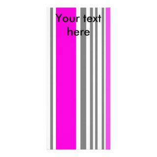 Contemporary pink stripes full color rack card