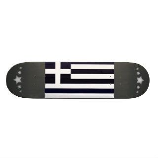 Modern Stripped Greek flag Skateboard Decks