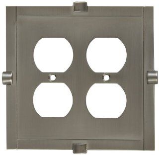 Stanley Home Designs V8080 Meis Double Duplex Wall Plate, Satin Nickel   Switch And Outlet Plates  