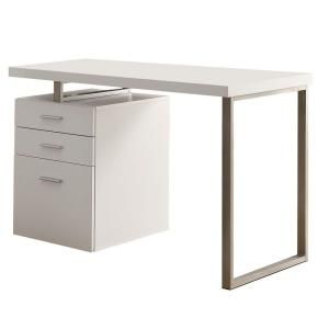 48 in. L White Hollow Core Left or Right Facing Desk I 7027