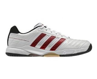 ADIDAS Stabil 10 Men's Court Shoe, White/Black/Red, US8.5 Shoes