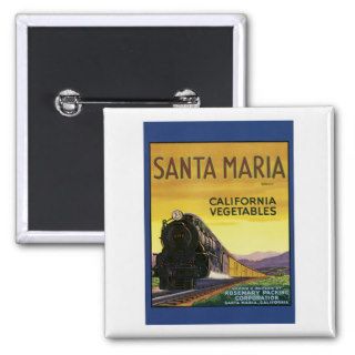 Santa Maria California Vegetable Label Buttons