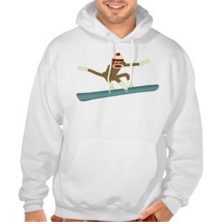 Sock Monkey Snowboarder Sweatshirts