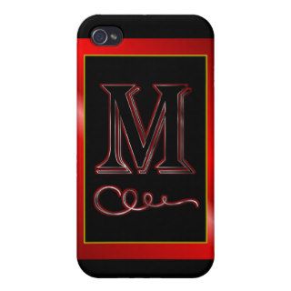 "M" m Monogram Letter M Initial surname christian iPhone 4/4S Cover