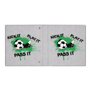 Soccer ball and boot design 3 ring binder