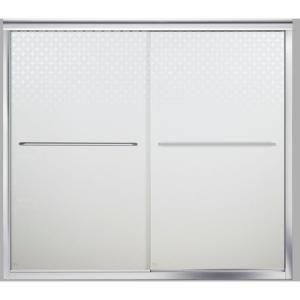 Sterling Plumbing Finesse 59 5/8 in. x 55 3/4 in. Frameless Bath Bypass Door in Starscape Silver 5425 59S G76