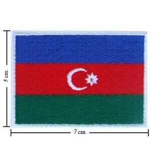 Azerbaijan Nation Flag Style 1 Embroidered Iron On Patch 